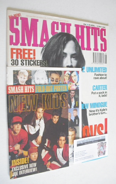 Smash Hits magazine - Keanu Reeves cover (29 April - 12 May 1992)