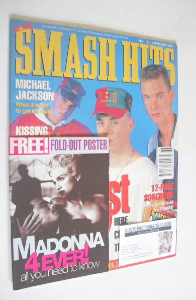 Smash Hits magazine - East 17 cover (2-15 September 1992)
