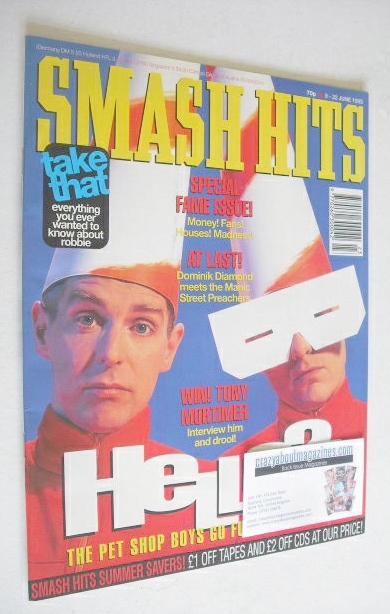 Smash Hits magazine - The Pet Shop Boys cover (9-22 June 1993)