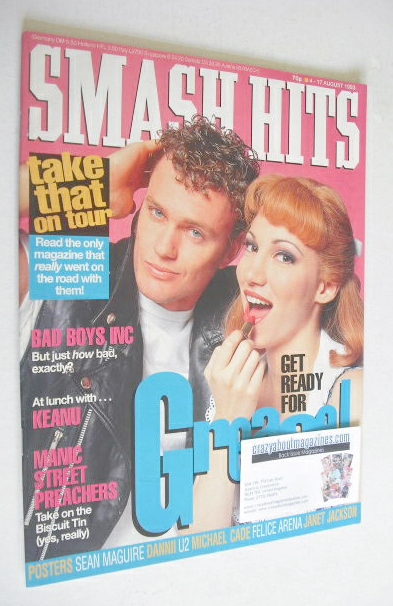 Smash Hits magazine - Debbie Gibson and Craig McLachlan cover (4-17 August 1993)