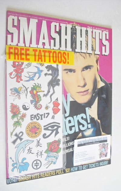<!--1993-10-13-->Smash Hits magazine - Gary Barlow cover (13-26 October 199