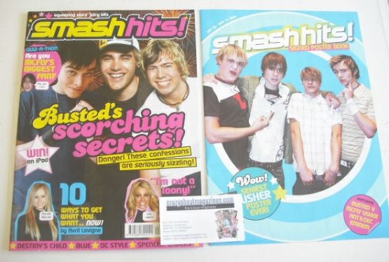 Smash Hits magazine - Busted cover (29 October - 11 November 2004)