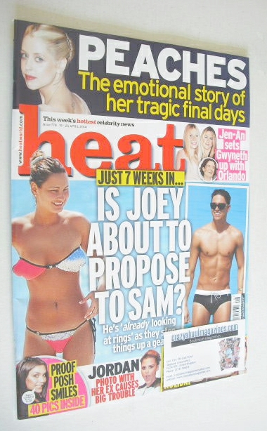 Heat magazine - Joey Essex and Sam Faiers cover (19-25 April 2014)