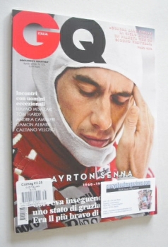 Italy GQ magazine - April 2014 - Ayrton Senna cover