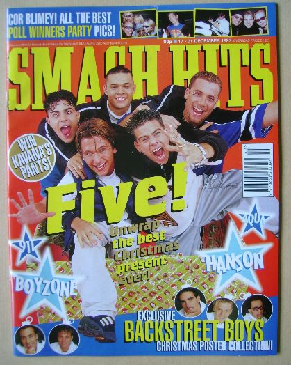 Smash Hits magazine - Five cover (17-31 December 1997)