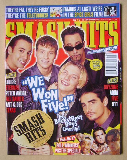 Smash Hits magazine - Backstreet Boys cover (3-16 December 1997)