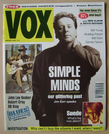 VOX magazine - Jim Kerr cover (January 1993 - Issue 28)