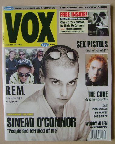 VOX magazine - Sinead O'Connor cover (November 1992 - Issue 26)