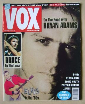 VOX magazine - Bryan Adams cover (August 1992 - Issue 23)