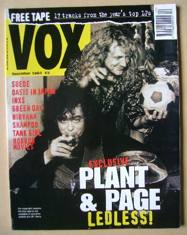 VOX magazine - Robert Plant and Jimmy Page cover (December 1994 - Issue 51)