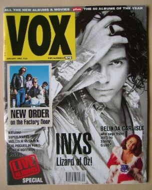 VOX magazine - Michael Hutchence cover (January 1992 - Issue 16)