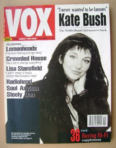 <!--1993-11-->VOX magazine - Kate Bush cover (November 1993 - Issue 38)