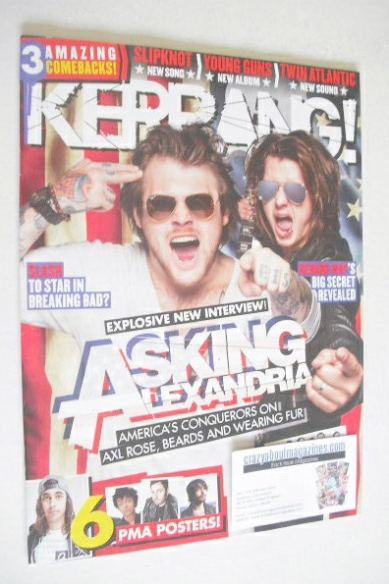 Kerrang magazine - Asking Alexandria cover (9 August 2014 - Issue 1529)