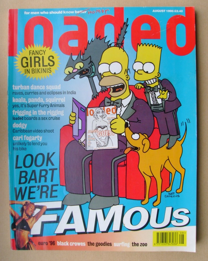 <!--1996-08-->Loaded magazine - The Simpsons cover (August 1996)