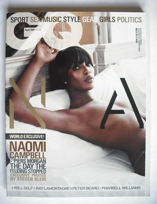 British GQ magazine - April 2007 - Naomi Campbell cover