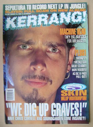 <!--1994-08-13-->Kerrang magazine - Chris Cornell cover (13 August 1994 - I