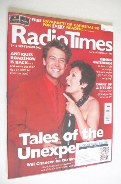 Radio Times magazine - Paul Nicholls and Julie Walters cover (6-12 September 2003)