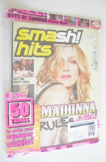 Smash Hits magazine - Madonna cover (11 July 2001)