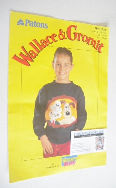 Wallace and Gromit Sweater Knitting Pattern (Patons PBN E2241) (Child Size)