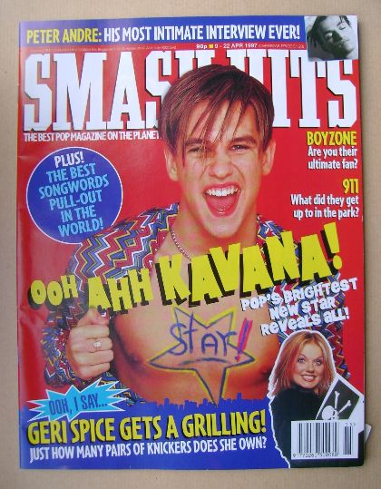 Smash Hits magazine - Kavana cover (9-22 April 1997)