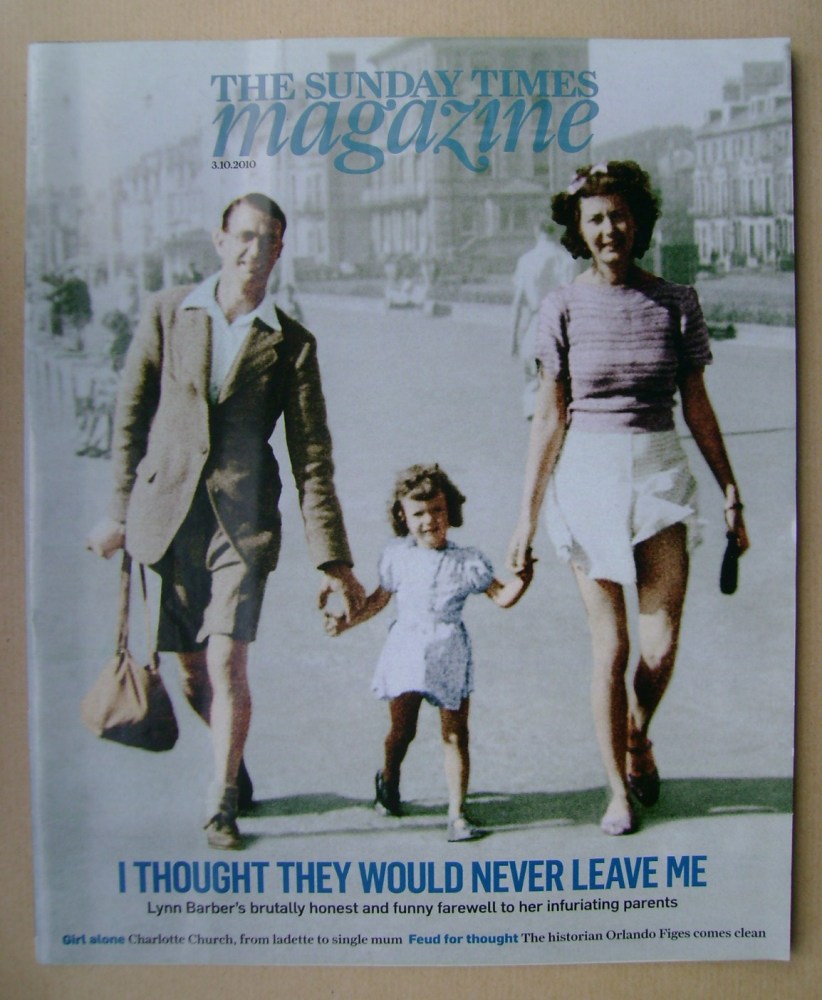 The Sunday Times magazine - I Thought They Would Never Leave Me cover (3 October 2010)
