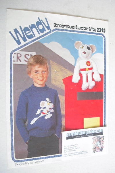 Dangermouse Sweater and Toy Knitting Pattern (Wendy 2349) (24-30 inch)