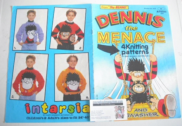 Dennis the Menace Sweater Knitting Patterns x4 (Patons 4566) (Child/Adult S