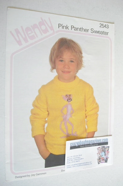 Pink Panther Sweater Knitting Pattern (Wendy 2543) (20-34 inch)