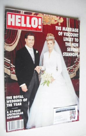 Hello! magazine - Viscount Linley and Serena Stanhope wedding cover (16 October 1993 - Issue 275)