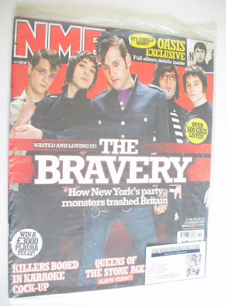 NME magazine - The Bravery cover (12 March 2005)