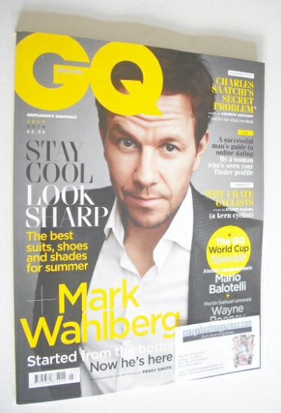 British GQ magazine - July 2014 - Mark Wahlberg cover