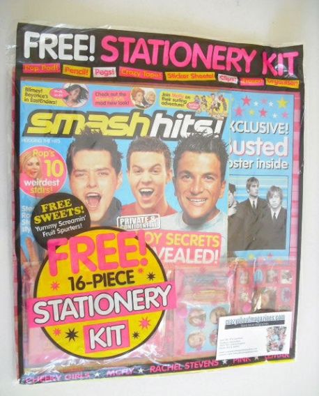Smash Hits magazine - Boy Secrets Revealed cover (16-29 April 2004)