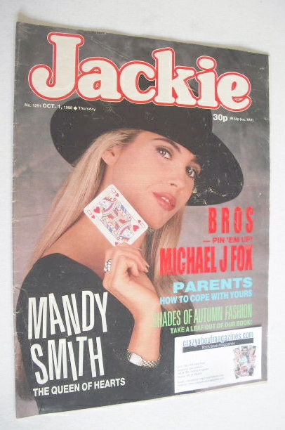 Jackie magazine - 1 October 1988 (Issue 1291 - Mandy Smith cover)