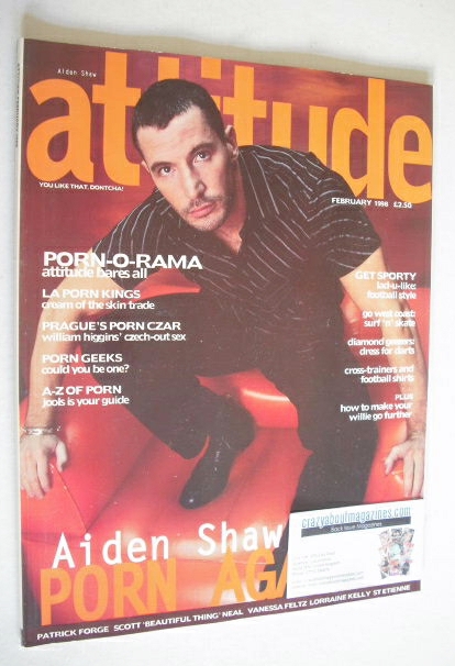 <!--1998-02-->Attitude magazine - Aiden Shaw cover (February 1998 - Issue 4