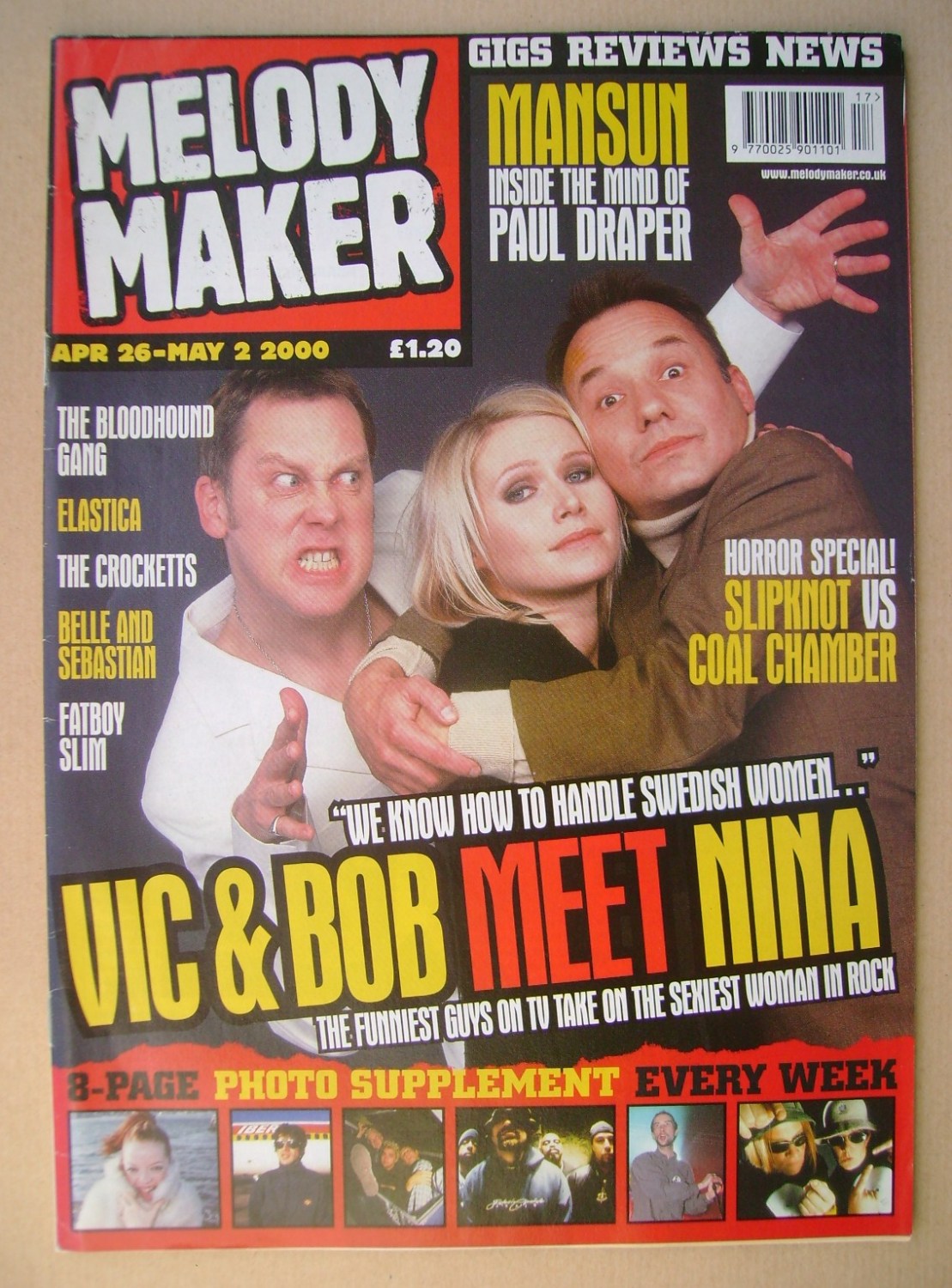 <!--2000-04-26-->Melody Maker magazine - Vic Reeves, Nina Persson and Bob M