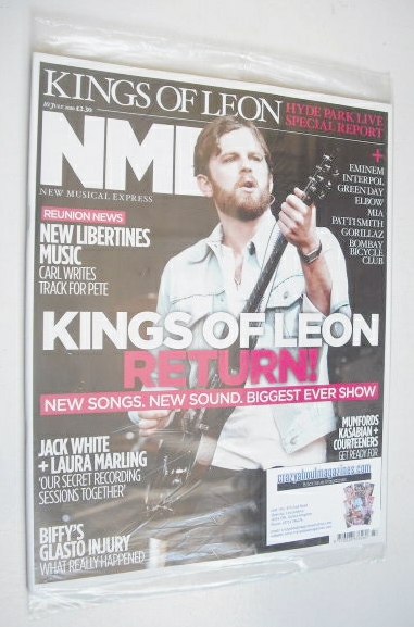 <!--2010-07-10-->NME magazine - Kings Of Leon cover (10 July 2010)