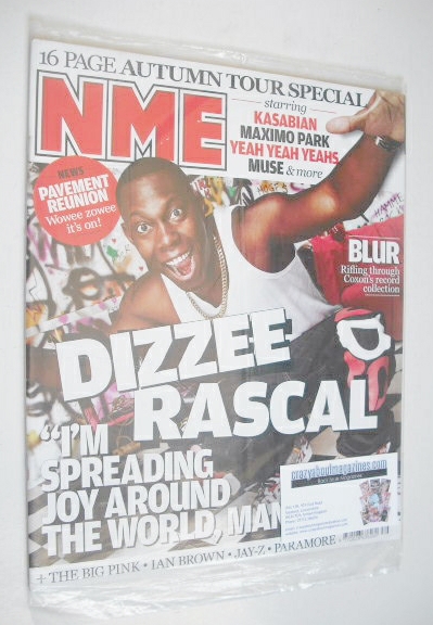 NME magazine - Dizzee Rascal cover (26 September 2009)