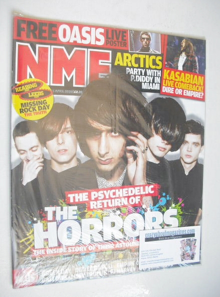 NME magazine - The Horrors cover (11 April 2009)