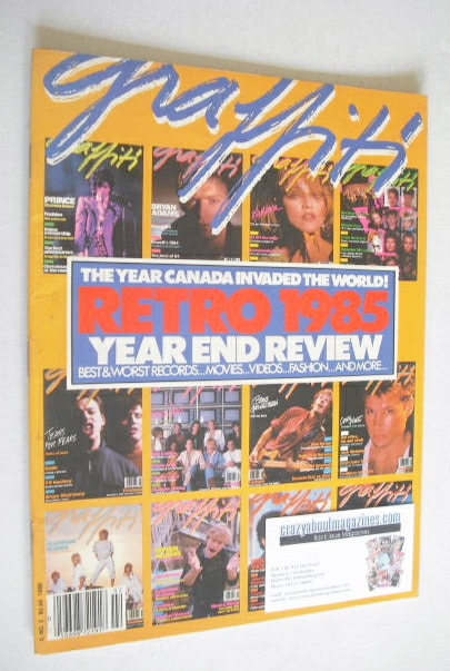 Graffiti magazine - Retro 1985 Year End Review cover (Vol. 2 No. 2 - 1986)