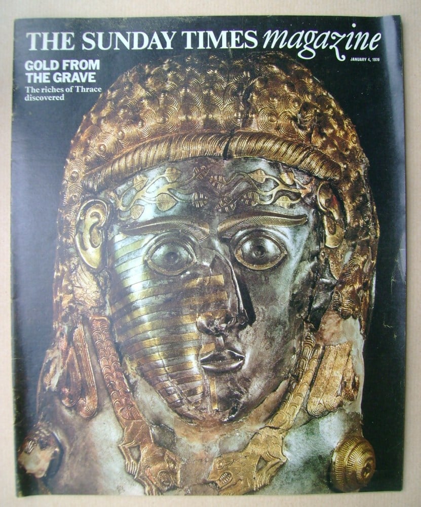 The Sunday Times magazine - Gold From The Grave cover (4 January 1976)