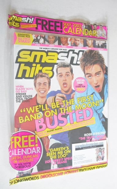 Smash Hits magazine - Busted cover (8-21 January 2003)