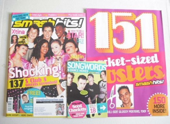 Smash Hits magazine - S Club 8 Secrets cover (26 November - 16 December 2003)