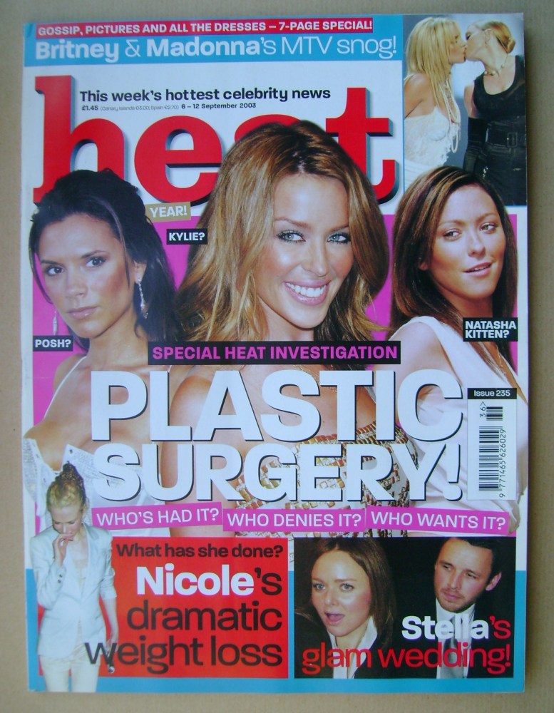 <!--2003-09-06-->Heat magazine - Plastic Surgery! cover (6-12 September 200