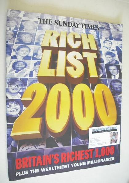 <!--2000-01-->The Sunday Times Rich List 2000 magazine