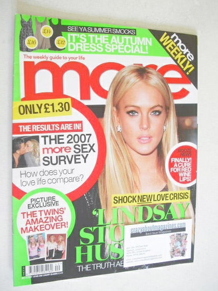 <!--2007-10-08-->More magazine - Lindsay Lohan cover (8 October 2007)