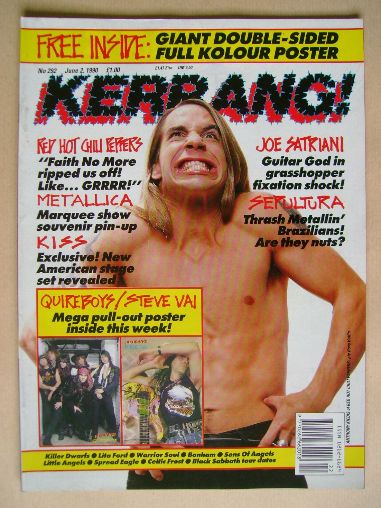 <!--1990-06-02-->Kerrang magazine - Anthony Kiedis cover (2 June 1990 - Iss