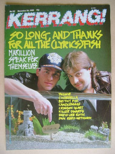<!--1988-11-26-->Kerrang magazine - Mark Kelly and Steve Rothery cover (26 