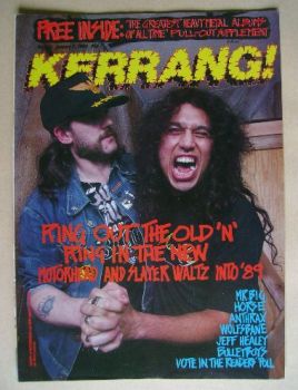 Kerrang magazine - Lemmy and Tom Araya cover (7 January 1989 - Issue 220)