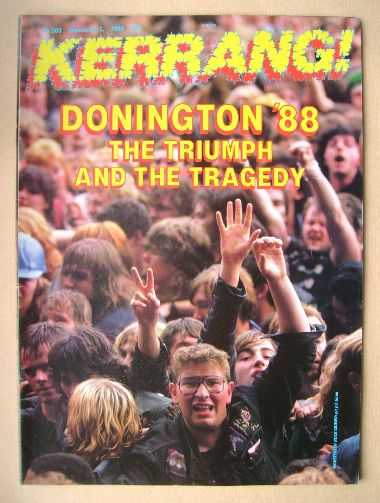 <!--1988-09-03-->Kerrang magazine - Donington '88 cover (3 September 1988 -
