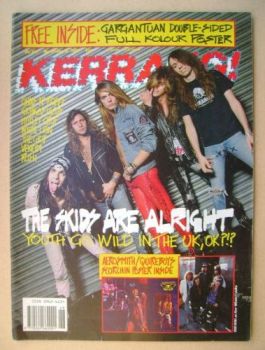Kerrang magazine - Skid Row cover (18 November 1989 - Issue 265)